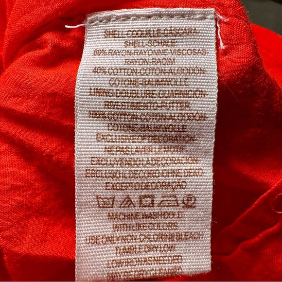 Free People Sunbeams Mini embroidered dress red women’s size‎ large off shoulder - Picture 6 of 6